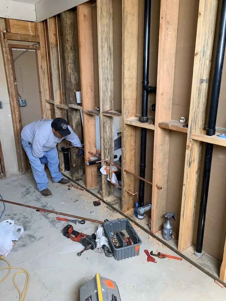 Commercial rough-in plumbing for Water Heater Replacement in Krum